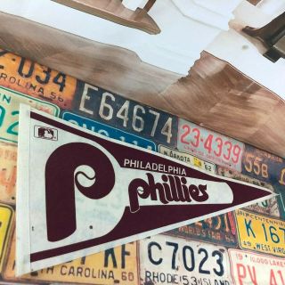 Vintage Philadelphia Phillies Baseball Pennant Mlb