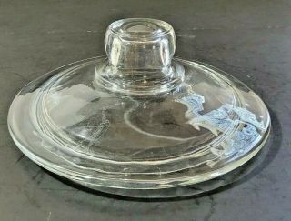 Vtg Clear Glass Candy Jar Lid Only Apothecary