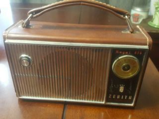 Vintage 1960 Am Transistor Radio - Zenith Royal 675