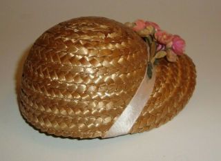 Old Straw Hat Or Bonnet Found With Vintage Arranbee Littlest Angle R&b 10 " Doll