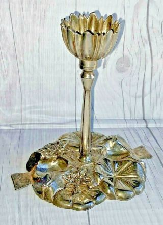 Vintage Egg Cup Holder Floral Design With Spoon Rest