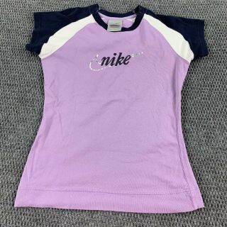 Vintage Y2k Nike T Shirt Womens Small Center Swoosh Graphic Casual Activewear