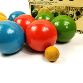 Vintage 1981 SportCraft Bocce Ball Set w/ box Made In Italy 3