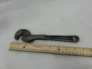 Heller Masterench Square In Handle,  8 " Inch Wrench Antique Vintage Auto Adjust