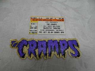 Vintage The Cramps Majestic Theatre October 22,  2004 Detroit Concert Ticket Stub