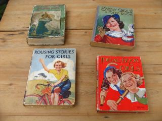 Vintage Decorative Girls Books X 4 Childrens Young Adult