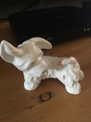 Vintage Beswick Dog With Ladybird On Tail
