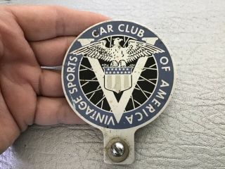 Old Vintage Sports Car Club Of America Badge