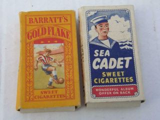 2 Vintage Sweet Cigarette Packets Sea Cadet & Barrats Gold Flake