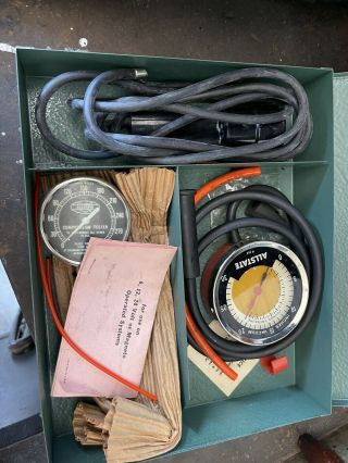 Vintage Allstate Gauges - Engine Vacuum Fuel Pump & Compression Tester Kit