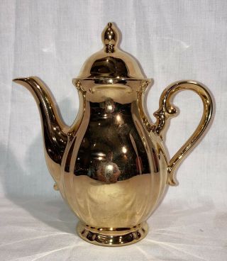 Vintage H K Bavaria Germany Handarbeit 24K Gold Coffee or Tea Pot Child 3