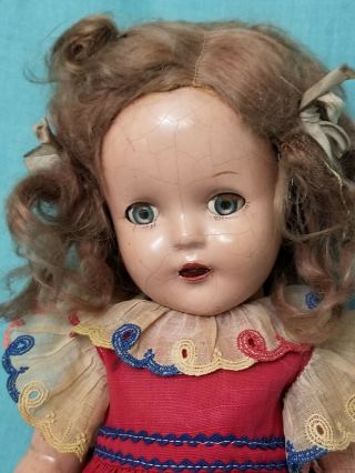 Vintage Composition Ideal Ginger Doll Marked U.  S.  A.  16 Cute Shoes
