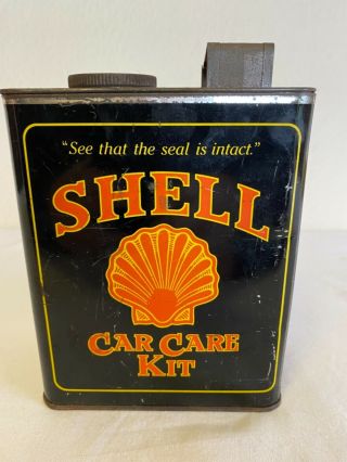 Vintage Shell Car Care Kit Tin No Contents