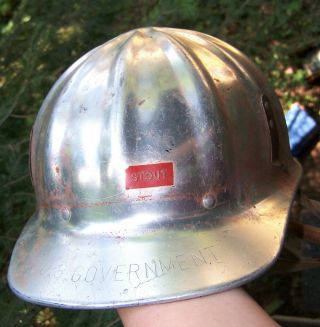 Vintage Us Government Hard Hat Superlite W Insert Forest Fire Fighting 1980s