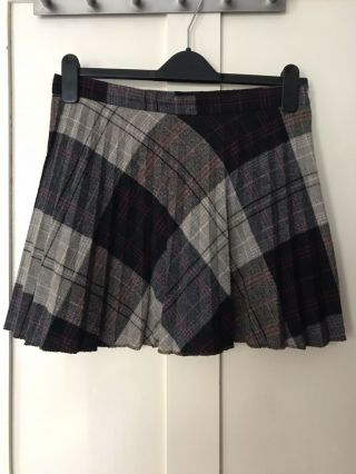 Vintage Check Skirt Approx Size 12 - 14