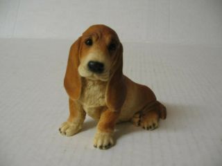 Vintage Castagna Bassett Hound Dog Resin Figurine 1988 Italy