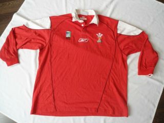 Vintage Wales 2003 Rugby World Cup Reebok Jersey Shirt 2 Xl
