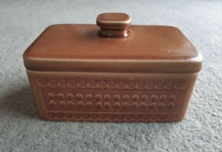 Vintage Hornsea Pottery Saffron Butter Dish C 1970 -