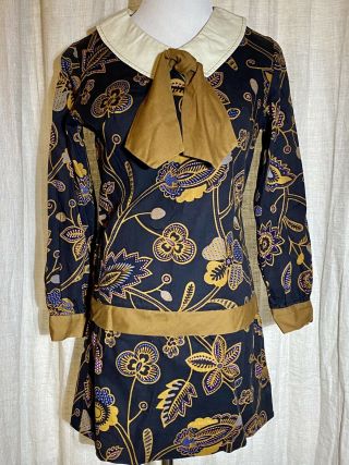 Vintage 1960s Mod Mini Dress By Lois Ann Jrs.  Dallas Sz Small