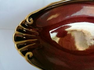 Vintage Crown Devon Bowl,  Ruby Lustre Pottery 2