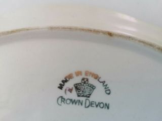 Vintage Crown Devon Bowl,  Ruby Lustre Pottery 3