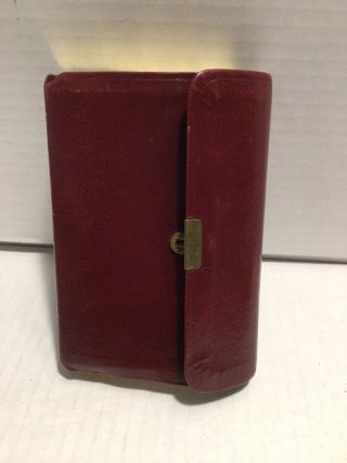 Vtg.  1977 World American Standard Pocket Bible Bonded Leather W/snap