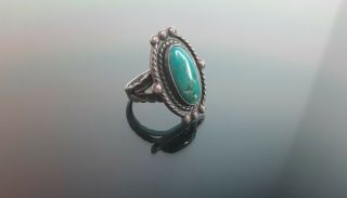 Vintage Native American Style.  925 Sterling Silver Size 4 1/2 Ring