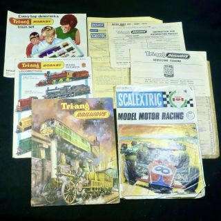 Hornby Triang Scalextric Catalogues Brochures Model Railway Slot Car Toy Vintage