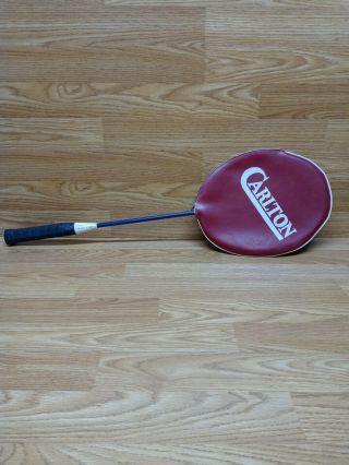 Vintage Carlton 4.  3 Badminton Racket W/case.  English Made