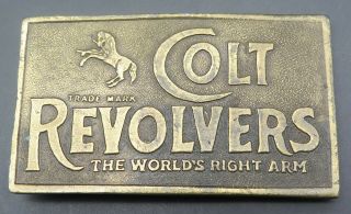 Colt Revolvers Western Cowboy Guns Firearms Bergamot Vintage Belt Buckle