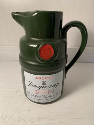 Vintage Imported Tangueray Pub Jug Bar Pitcher Double Sided Exc.