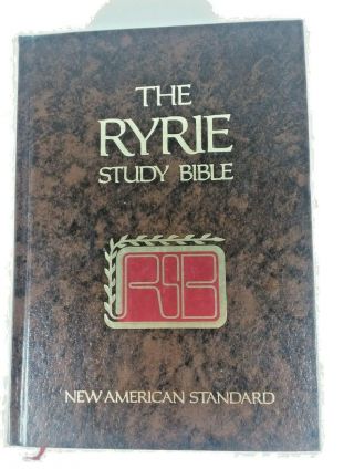 Vintage 1978 Ryrie Study Bible American Standard Moody Press Hc Nasb Maps