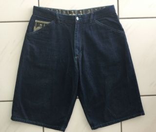 Tupac Shakur Makaveli Branded Vintage Denim Jean Shorts,  Baggy Fit,  Men’s Sz 36
