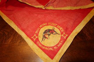 Vintage Philmont Scout Ranch Boy Scouts Triangle Shaped Bandana Neckerchief