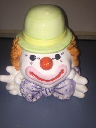 Vintage Ceramic Clown Piggy Bank By - 5 Inches Tall