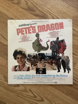 VTG Walt Disney Pete ' s Dragon Disneyland Record Vinyl 3818 Mickey Rooney 1977 2