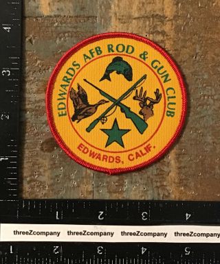 Vintage Edwards Air Force Base Rod & Gun Club Hunting Patch Usaf Afb