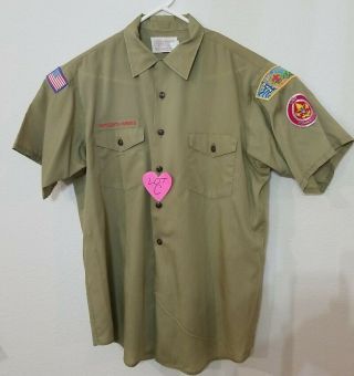 Boy Scouts Of America Uniform Shirt Bsa Commissioner Scout Adult Mens :l Vintage