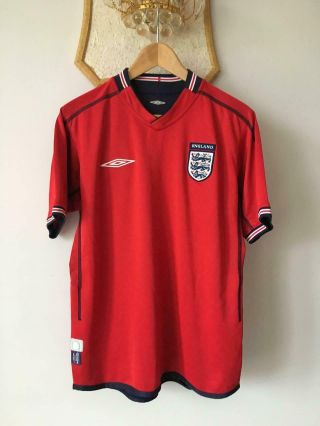 England 2002 2004 Away Football Soccer Shirt Jersey Vintage Umbro Reversible Men