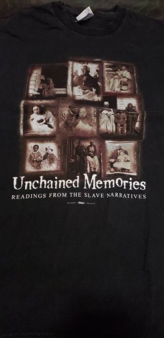 VTG HBO UNCHAINED MEMORIES T - SHIRT MENS SIZE XL VERY RARE MOVIE TEE 2