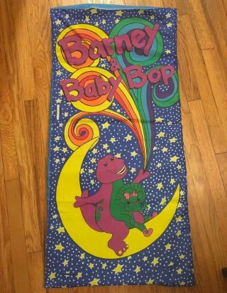 Vintage Barney & Baby Bop Toddler Sleeping Mat Nap Time Portable Sleep Bed Mat