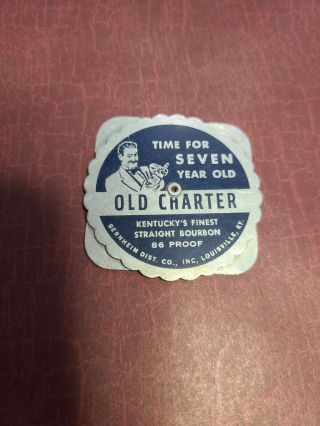 Vintage 1955 - 1982 Old Charter Kentucky Bourbon Pocket Perpetual Calendar Token