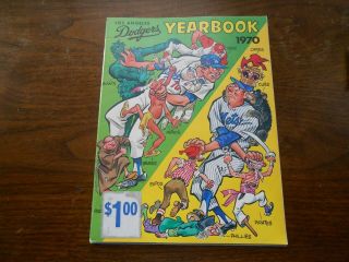 Vintage 1970 Los Angeles Dodgers Yearbook Mlb