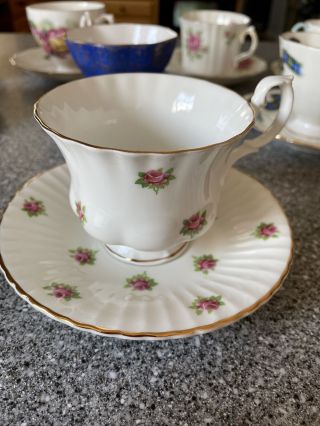 English Bone China Vintage Crownford Tea Cup And Saucer Pink Rose