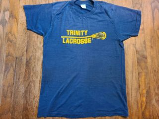 Vintage T - Shirt Trinity College Lacrosse Hartford Connecticut Bantams