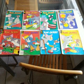 Set Of 8 Vintage Tom And Jerry Comic Books 1970 