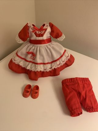 Vogue Ginny Doll Clothes Set Red White July 3 Piece Dress,  Shoes,  Pants Vintage