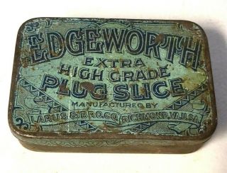 Vintage Advertising Tin Container Edgeworth Extra Plug Slice