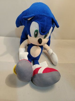 Vtg Toy Network Sega Sonic X The Hedgehog 12” Soft Plush Plastic Eyes