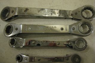 Vintage Ritchie Engr.  Co.  Inc.  USA Four Piece Offset Ratchet Wrenches 3
